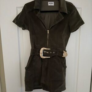 Show Me Your Mumu Outlaw Dress in Green Corduroy Size M